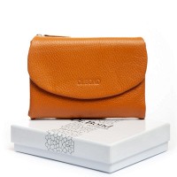 Женский кожаный кошелек Bright DR. BOND WS-239 yellow