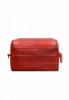Кожаная косметичка-несессер 3.1 Красный краст BN-CB-3-1-RED