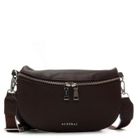 Женская кожаная сумка на пояс ALEX RAI 99127 brown 