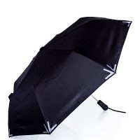 Зонт мужской полуавтомат с фонариком и светоотражающими вставками FARE, серия «Safebrella»