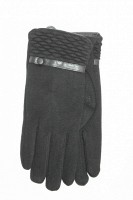 Перчатки женские чёрные трикотажные r8174s3 L