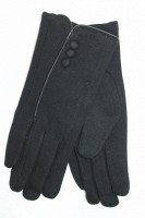 Перчатки женские чёрные трикотажные r8176s3 L