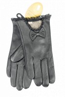 Перчатки женские чёрные кожаные 303s3 L Shust Gloves