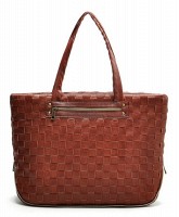 Женская плетенная коричневая сумка TRAUM из кожзама 7241-03