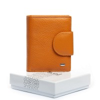 Женский кожаный кошелек Bright DR. BOND WS-36 yellow