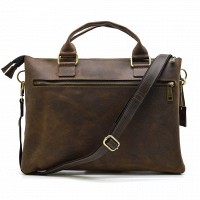 Мужской кожаный коричневый портфель TARWA RC-5729-4sa
