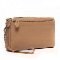 Молодежный клатч из кожи ALEX RAI BM 60071-13 camel