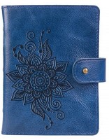 Кожаный картхолдер Hi Art «Mehendi Classic» CH-06 Crystal Blue