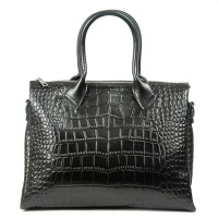 Женская кожаная сумка ALEX RAI 1561 black croco
