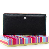 Женский кожаный кошелек Rainbow  DR. BOND   WRN-22   black
