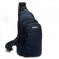 Мужская тканевая сумка-слинг Lanpad 35001 blue