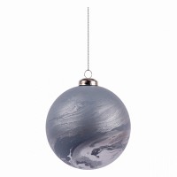 Шар новогодний Yes! Fun d-8 см, синий мрамор 973826