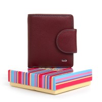 Женский кожаный кошелек Rainbow DR. BOND WRS-415-1 wine red