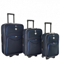 Набор чемоданов Bonro Style 3 штуки синий 102461