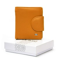 Женский кожаный кошелек Bright DR. BOND WS-415-1 yellow