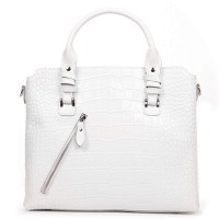 Женская кожаная сумка классическая ALEX RAI 8640 white