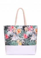 Летняя тканевая сумка POOLPARTY palmbeach-tropic