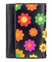 Женский кожаный кошелек Visconti ds81 blk/pc