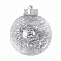 Шар Yes! Fun с наполнением из серебристого дождика d-8 см 972892