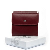 Женский кожаный кошелек Bright DR. BOND WS-33 wine red