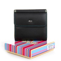 Женский кожаный кошелек Rainbow DR. BOND WRS-33-1 black