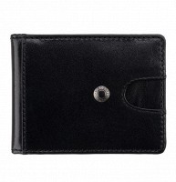 Мужской зажим для купюр из кожи Visconti VSL57 (Black Monza/ Orange)