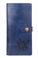 Тревел-кейс из кожи Hi Art TC-01 Crystal Blue Mehendi Classic