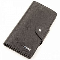 Женский чёрный кошелёк из натуральной кожи KARYA 17235