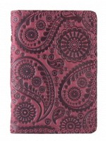 Обложка для документов из кожи HiArt AD-03 Shabby Plum Buta Art