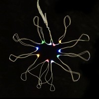 Электрогирлянда LED-нить, 10 ламп, многоцветная, 1,10 м. 801107