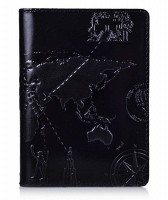 Обложка-органайзер для документов из кожи HiArt AD-01 Crystal Panther 7 wonders of the world