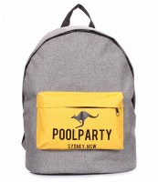 Мужской текстильный рюкзак POOLPARTY backpack-yellow-grey