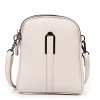 Молодежный клатч из кожи ALEX RAI 88089 white