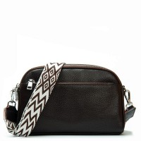 Женский молодежный кожаный клатч ALEX RAI 99092 brown