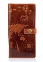 Тревел-кейс из кожи Hi Art TC-01 Crystal Ginger 7 wonders of the world