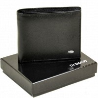 Кожаный мужской кошелек Dr.Bond MSM-3 black