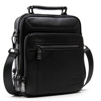 Мужская кожаная сумка через плечо BRETTON 9366-3 black