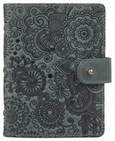 Кожаный картхолдер Hi Art «Mehendi Art» CH-06 Shabby Alga