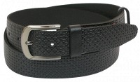 Кожаный мужской ремень Skipper 1058-40 черный 4 см.