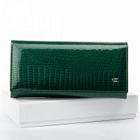 Женский кошелек из кожи LR SERGIO TORRETTI W501 dark-green