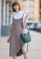 Кожаная плетеная женская сумка BlankNote Пазл M зеленая Crazy Horse BN-BAG-32-IZ