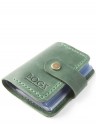 Визитница зеленая мужская ручной работы из кожи BOGZ 1A P10M9S9